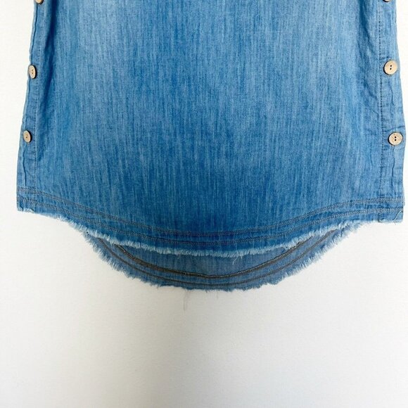 Denim Chambray Dress XSMALL NEW - Picture 6 of 10